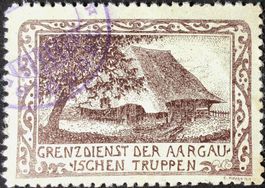 Aargauische Truppen, rötlich-braun, norm, 1.WK, Wi 4.Div 32