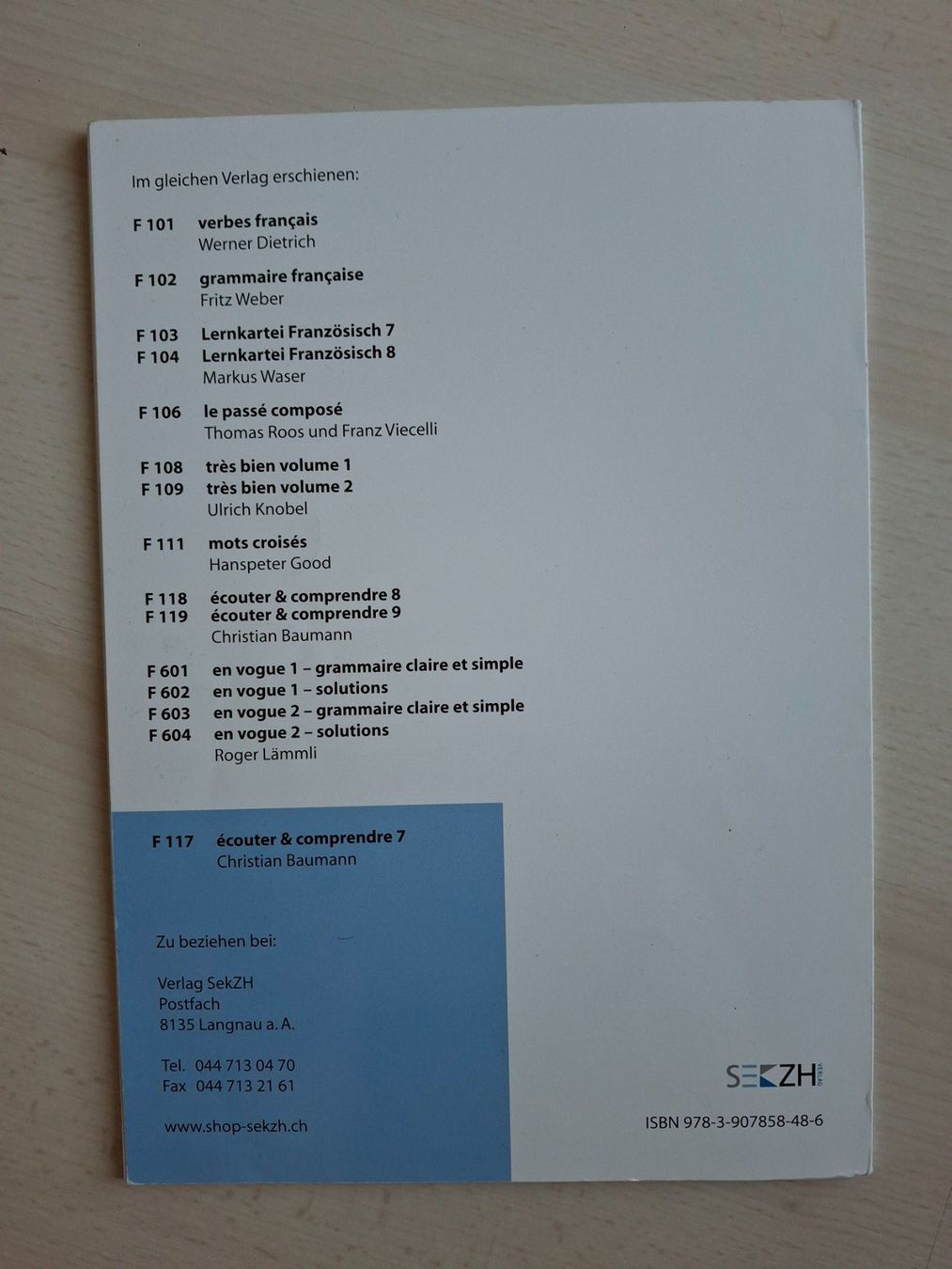 Libri: Französisch Lehrmittel "écouter&comprendre 7" Baumann SekZH – Usato da Walterswil SO venduto da Jerry_maus 1
