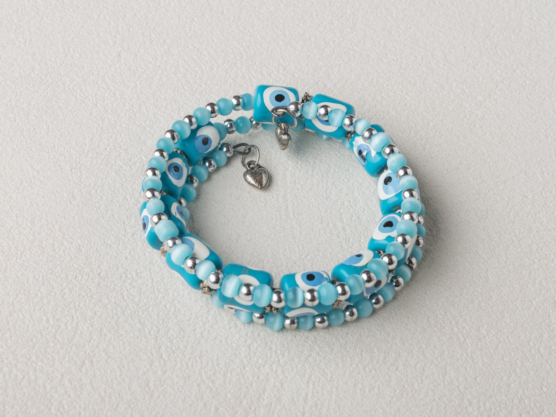 Bracciali & Braccialetti: Armreif Nazar Evil Eye, blau & Silberfarben – Usato da Ziefen venduto da sin_2chk 3