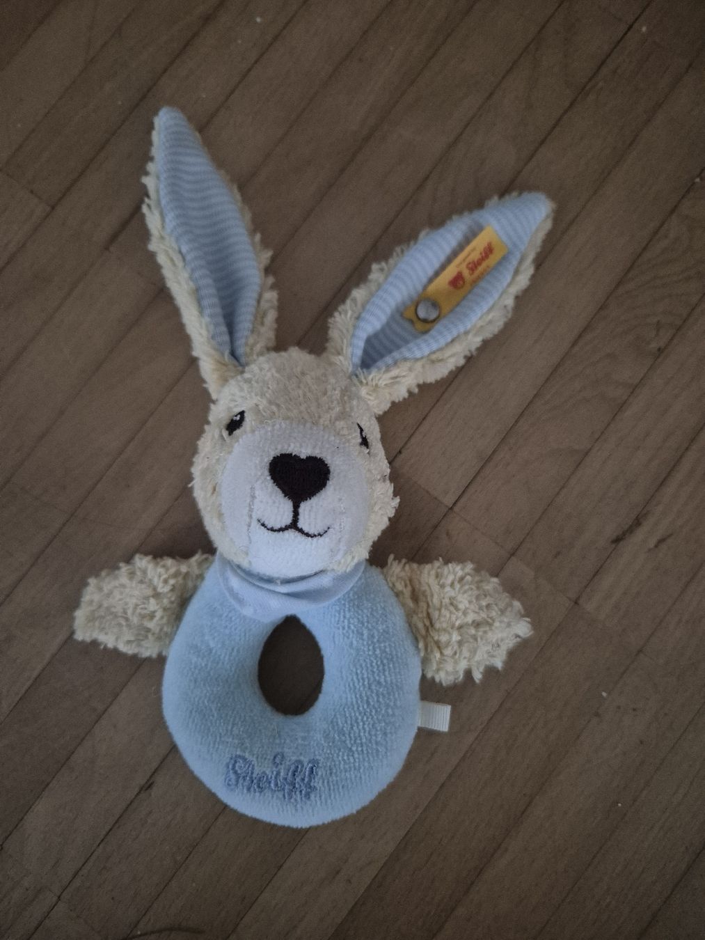 Steiff Giocattoli: Steiff Greifring, Rassel Hase – Usato da Bern venduto da grisu_79