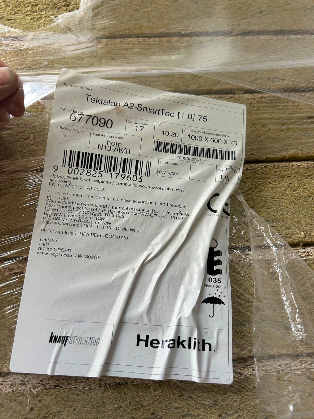 Plateaux: 10.2m2 Holzwolle, 75mm – Neuf avec emballage d'origine à Birsfelden par twoheadeagleks 1