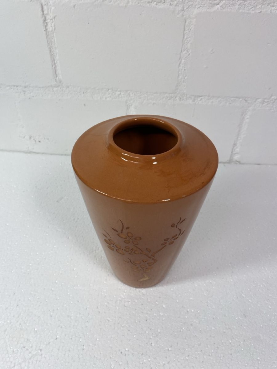 Vasi & Recipienti: Vase braun mit floralem Relief – Usato da sursee venduto da trilli-tralli 5