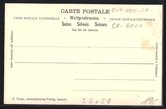 Cartoline postali: Luzern, Löwendenkmal im Jugendstil-Pass – Usato da Berlin venduto da bartko-reher 1