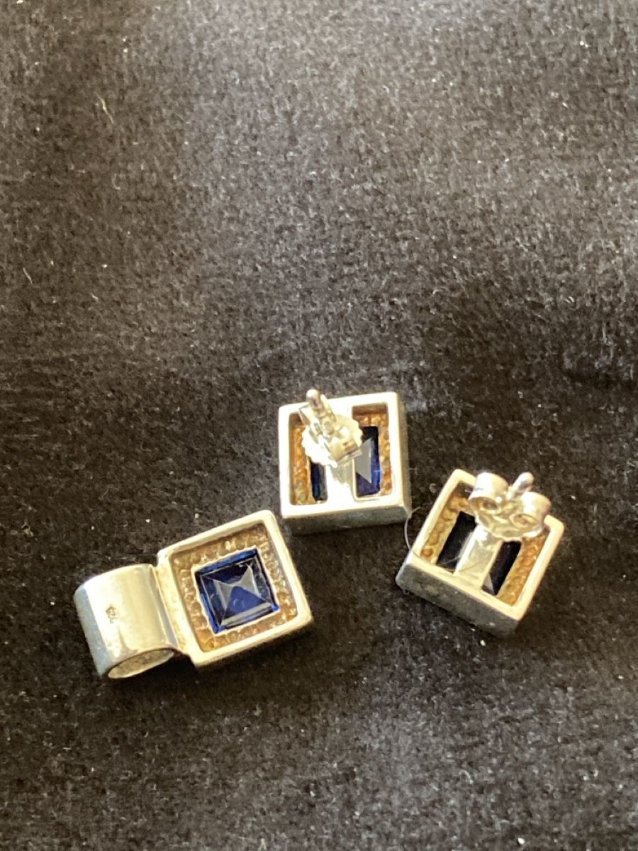 Altri gioielli: Silber 925 Schmuckset mit blauen Steinen – Usato da Läufelfingen venduto da Alles_Garantie 5