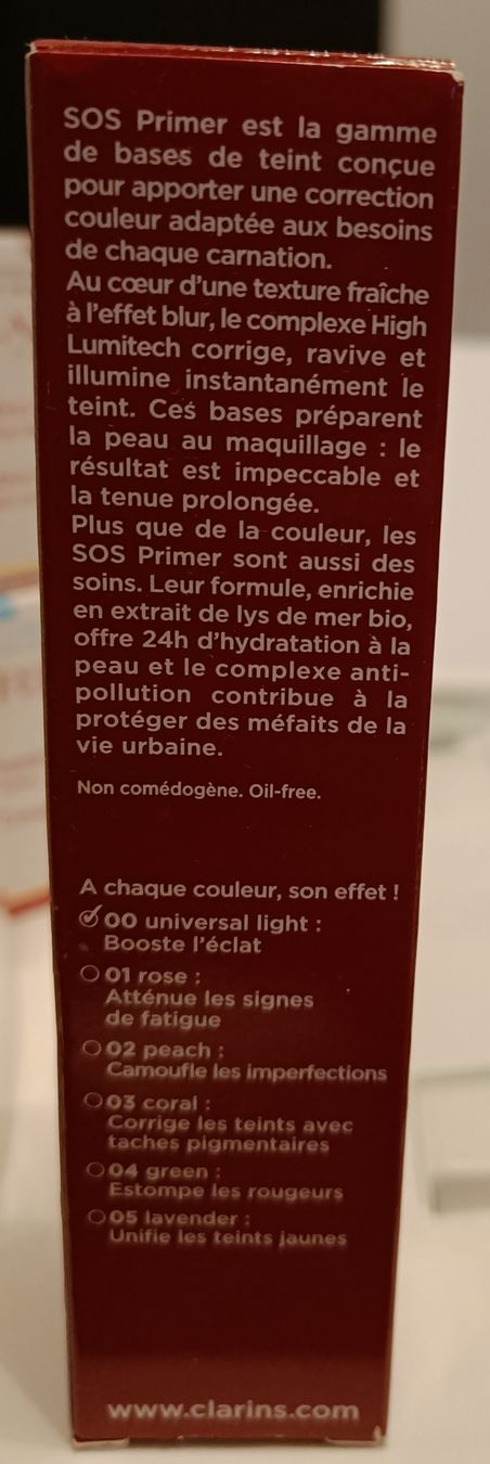 Clarins Make-up: Clarins SOS Primer 00 Universal Light Neuf – Nuovo e nell'imballaggio originale da Genève venduto da Kamajan 2