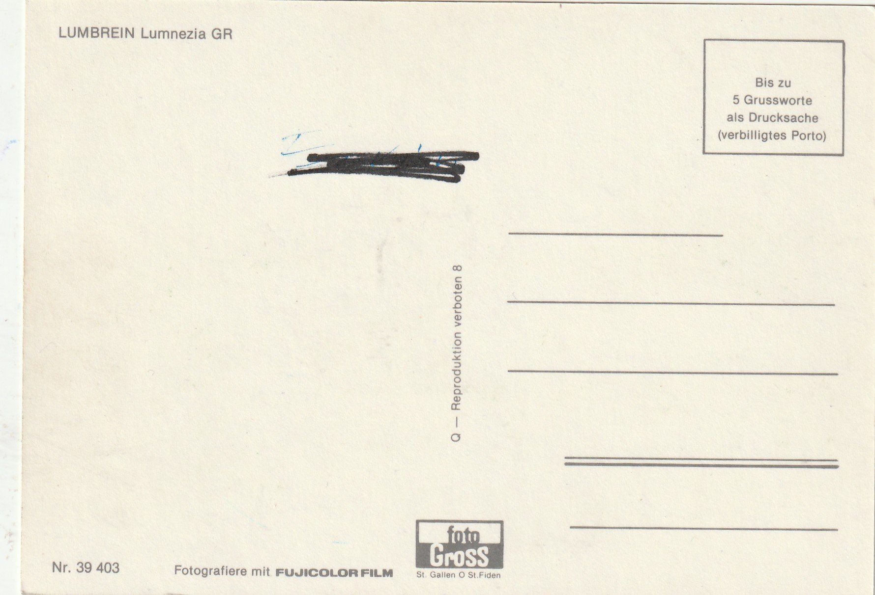 Cartoline postali: Lumbrein Dorfpartie – Usato da Lumbrein venduto da made02 1