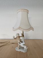 Vintage Lampe Bub mit Hund aus Porzellan | Schaubach Kunst