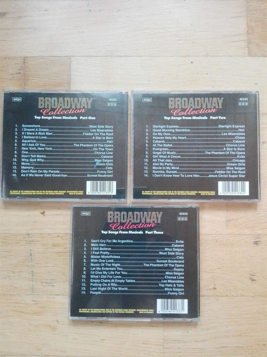 CD: Broadway Collections  (Part 1-3) – Usato da St.Gallen venduto da elk2022 6