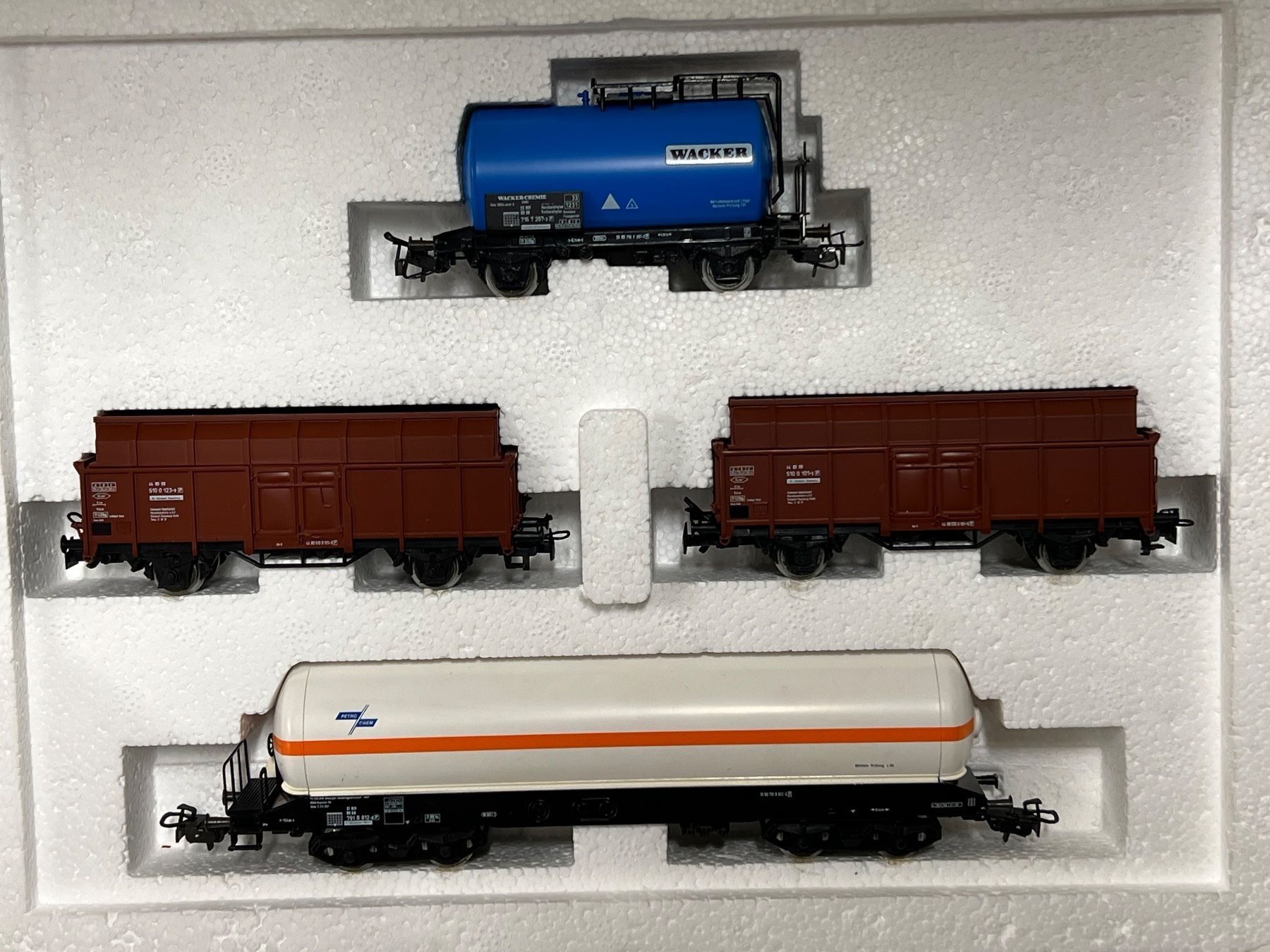Märklin Modellini di ferrovie: Märklin H0 Güterwagen-Set 4790 – Nuovo e nell'imballaggio originale da Neuenhof venduto da ludovicco 1
