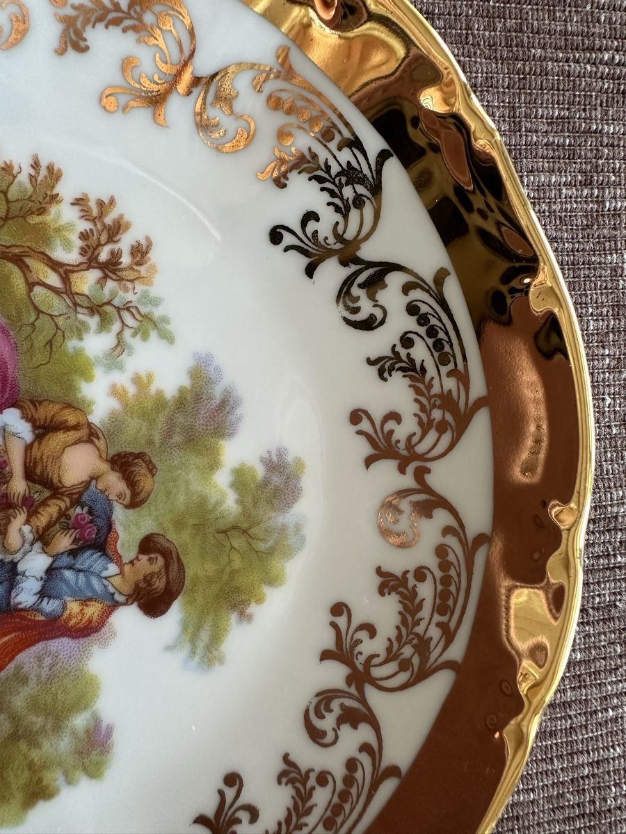 Teller: Kleiner Wandteller 19,5 cm Echt Goldrand – Gebraucht aus Herbriggen von Sehrazade 2