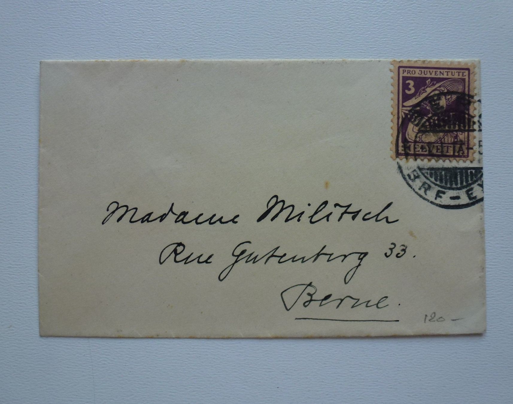 Tous les timbres: Pro Juventute ++ Klein-Brief 1916 mit J4 – D'occasion à Walkringen par Casablanca777