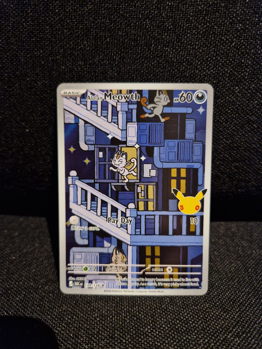 Pokémon Sammelbilder & Trading cards: Alolan Meowth 30th eng – Neu (gemäss Beschreibung) aus Giubiasco von MrGru1992