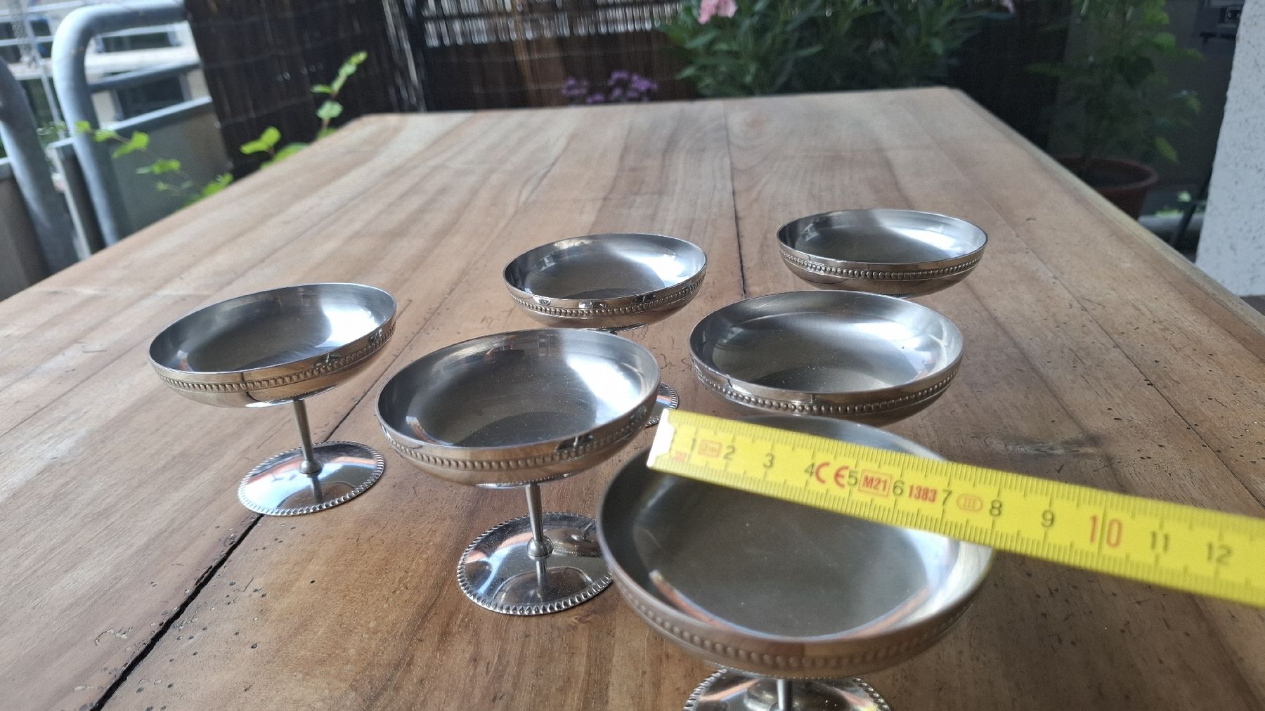 Coupes: 6 Dessert- und Eis-Schälchen, silberfarben – D'occasion à Zürich par witike 4