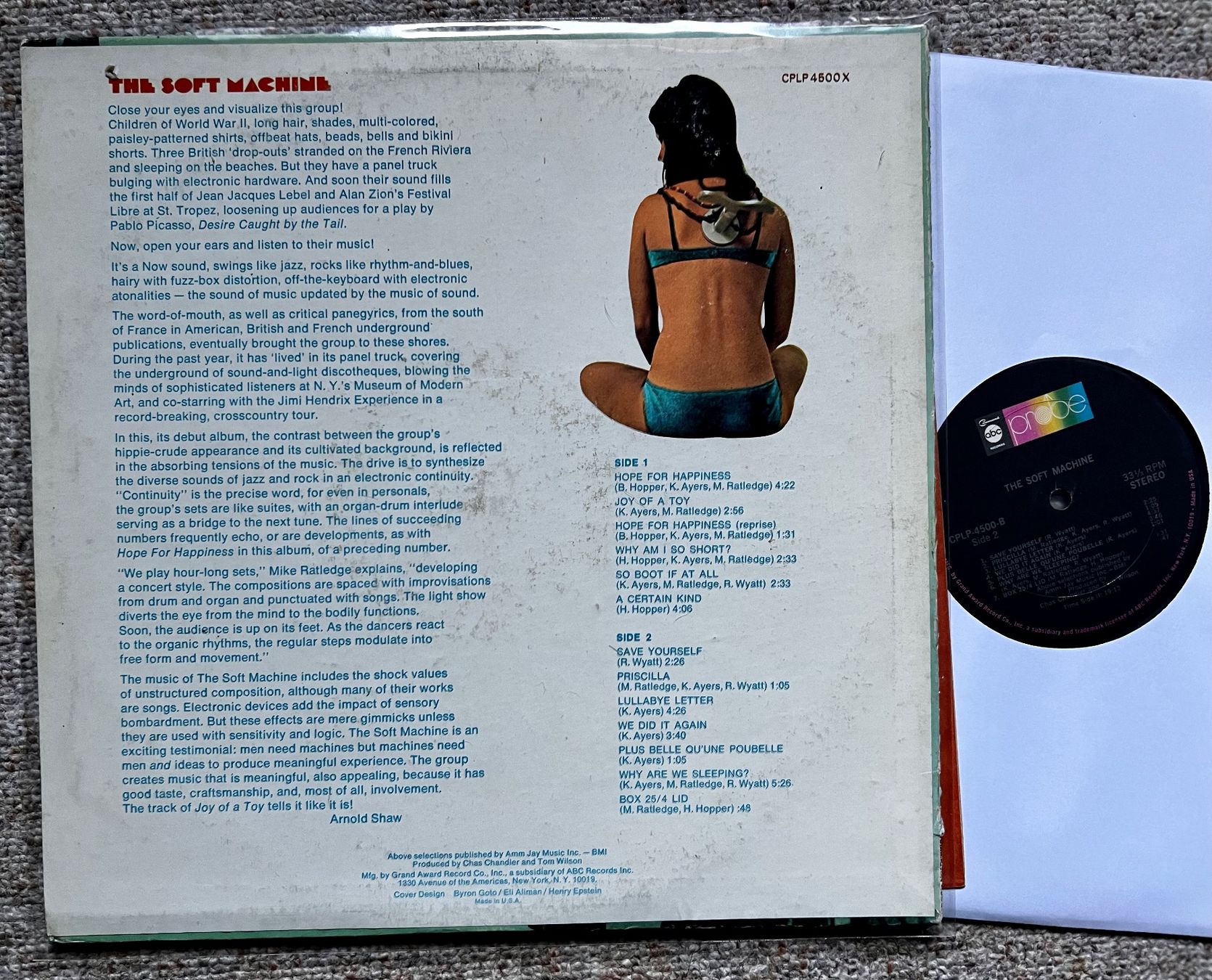 Schallplatten: The Soft Machine - Psychedelic Rock 1st US censored ED LP – Gebraucht aus Unterseen von vinylmore 1