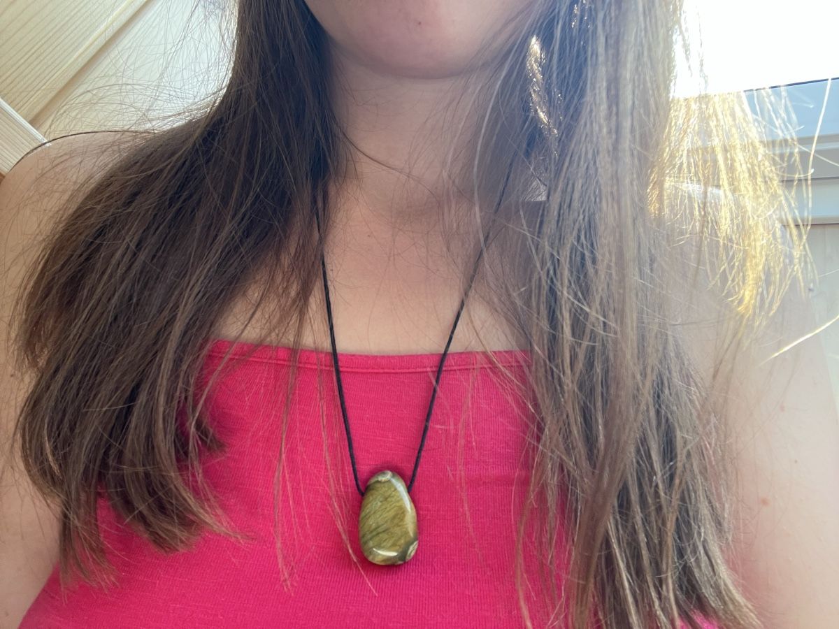 Catenine: Collier pierre verte rhyolite – Usato da Bossonnens venduto da noemie_01