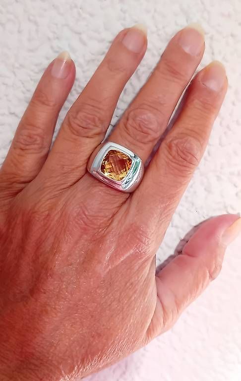 Bagues: Ring Silber mit Citrin – D'occasion à Stans par wer_fd5f 1