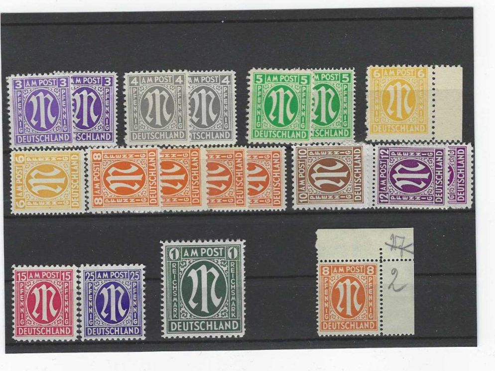 Tutti i francobolli: BRITISCHE ZONE 1945 ** FREIMARKEN – Nuovo (secondo la descrizione) da Dintikon venduto da bonita099