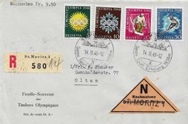 R - COVER NN SATZ OLYMPISCH WINTERSPIELE ST. MORITZ 1948