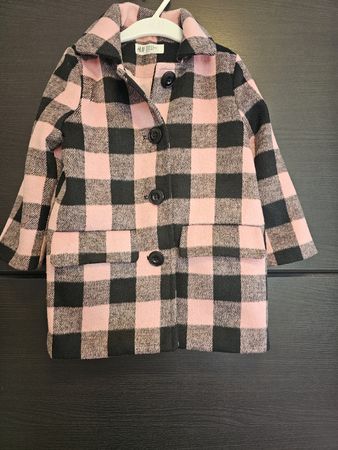 Süsser H&M Mantel, Gr. 104, rosa kariert