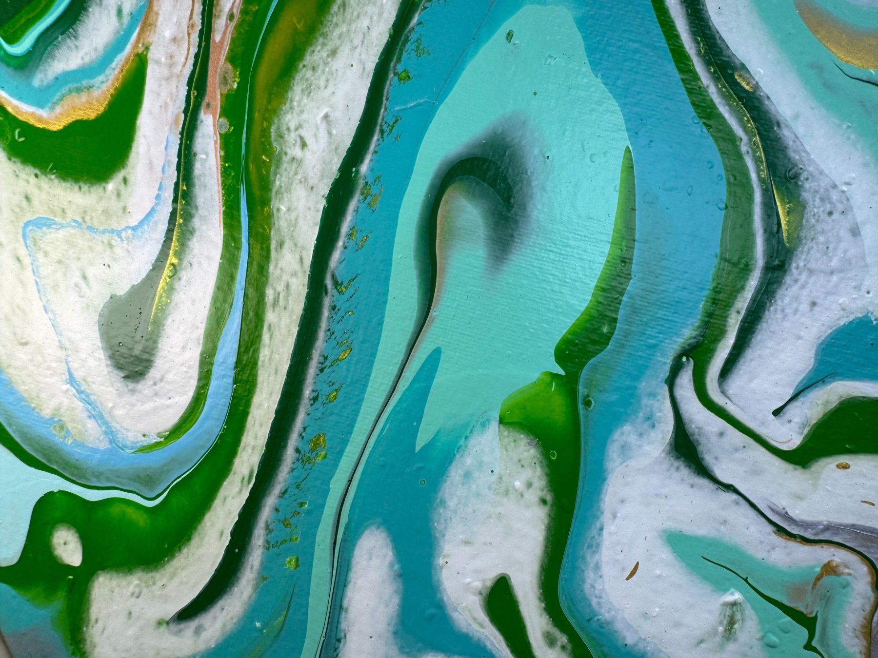 Dipinti: Acryl-Flüssigmalerei, Herzform – Usato da Schlieren venduto da MayaSheng1983 1