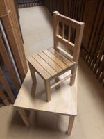 KINDER-STUHL + TISCH, HELLES HOLZ, EINFACH, FUNKTIONELL