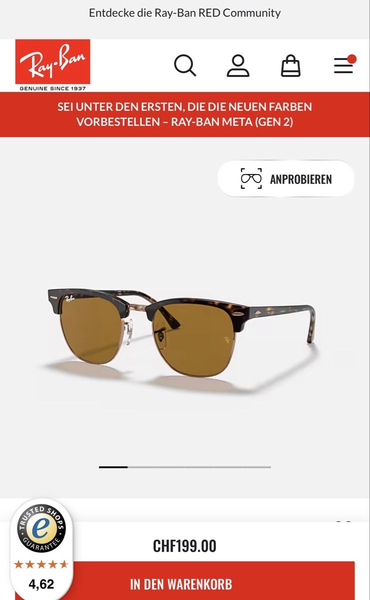 Ray-Ban Occhiali & Lenti: Sonnenbrille Ray-Ban – Nuovo e nell'imballaggio originale da Herbetswil venduto da Chi_Ste97 1