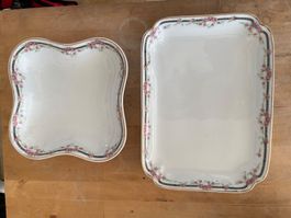 Schönwald Porzellan Vintage: Servierplatte & Quadr. Schale