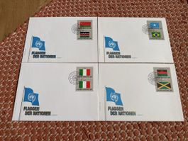 UN "Flaggen der Nationen" Briefmarken Spezialumschläge 1983