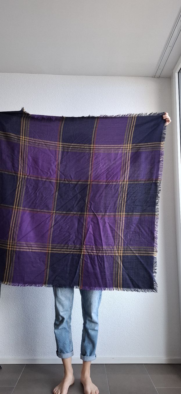 Foulard & Sciarpe: Schal Karomuster Violett  – Usato da Mellingen venduto da lathei