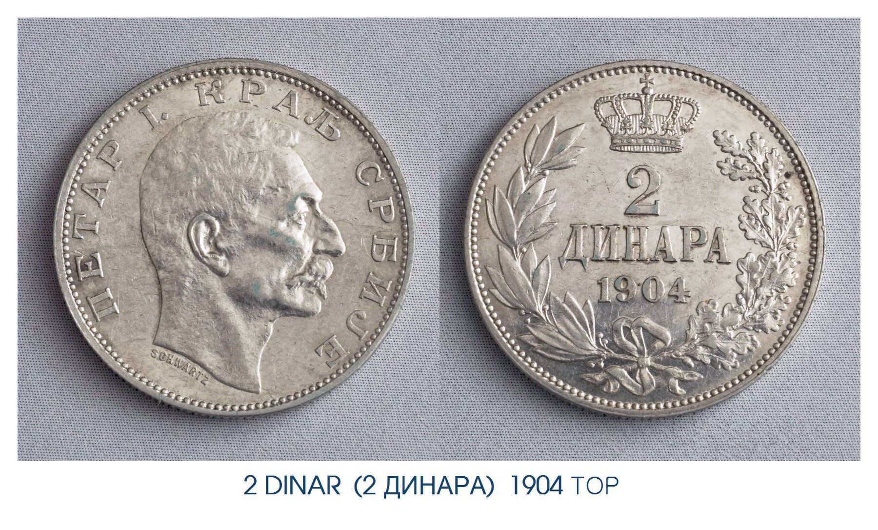 Tutti le monete: 2 Dinar 1904 Serbien Silber Lot C – Usato da Flamatt venduto da samowarow