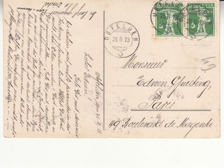 Cartoline postali: Jungfrau Eismeer 1913 – Usato da Bürglen TG venduto da StampGraf 1