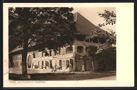 Cartoline postali: AK Muri /BE, Scheune vom Mettlengut – Usato da Berlin venduto da bartko-reher