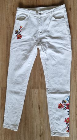 21) weisse Jeans, Grösse XXL