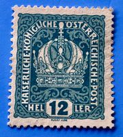 Briefmarke aus Österreich Kaiser Franz Joseph und Crown 