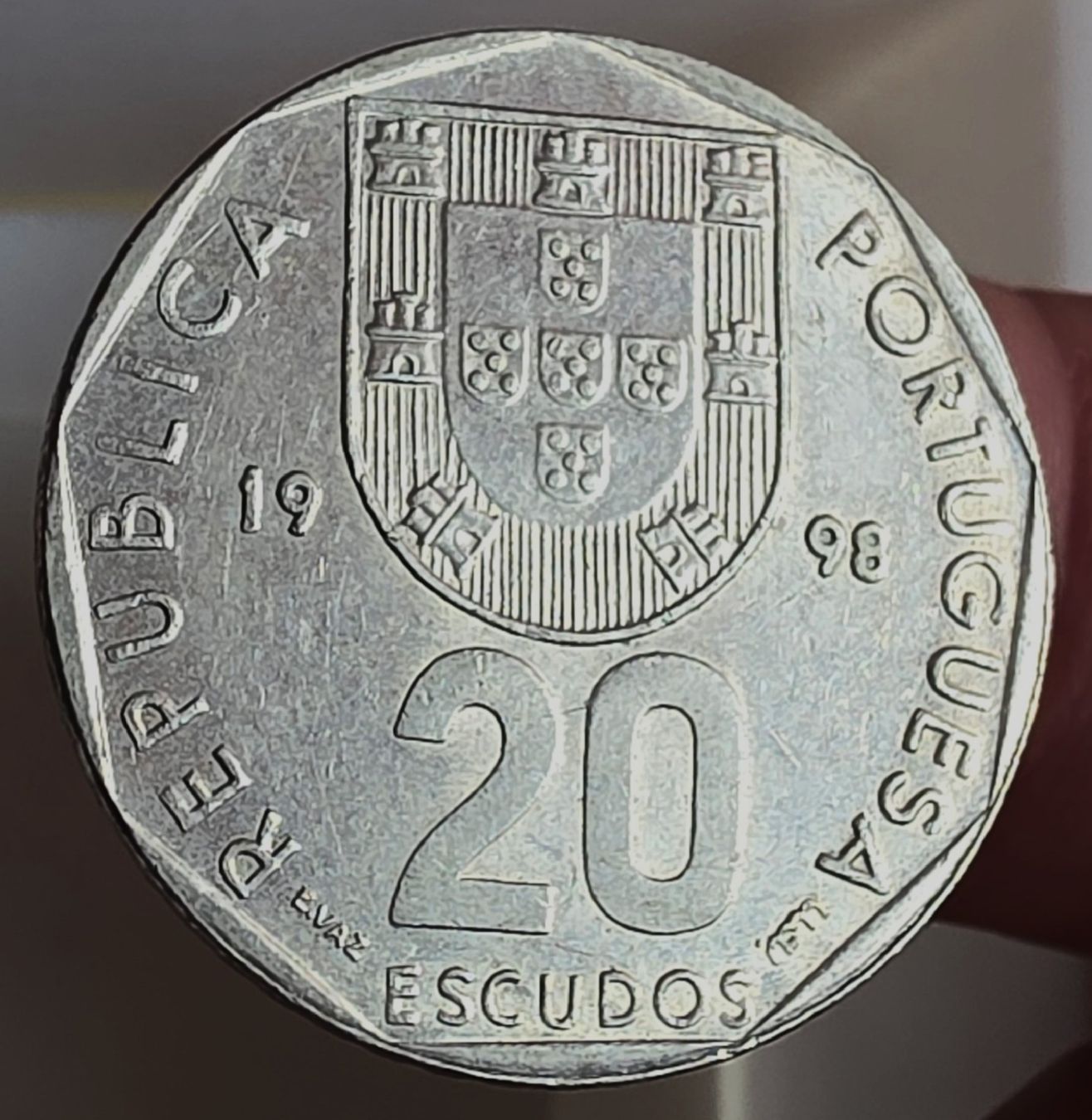 Tutti le monete: PORTUGAL 20 ESCUDOS 1998 – Usato da Winterthur venduto da Creso70 1