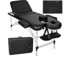 3 Zonen Massageliege mit 5cm Polsterung und Aluminiumgestel