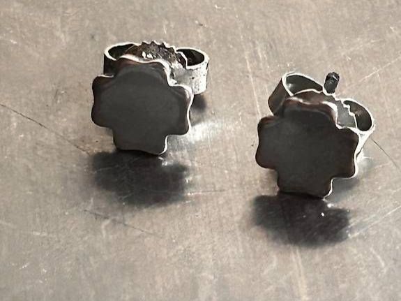 Orecchini pendenti & Orecchini a lobo: Silber ohrenstecker KREUZ QUADRAT – Usato da Basel venduto da bellespirit 2