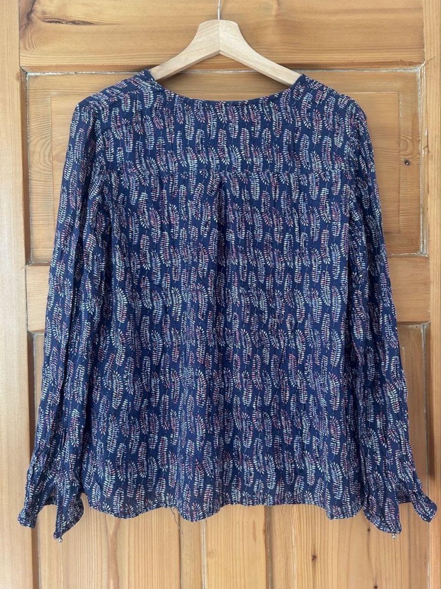 Esprit Camicette: Blouse Esprit imprimé feuilles bleu taille 38 – Usato da Lutry venduto da Ronaldf 1