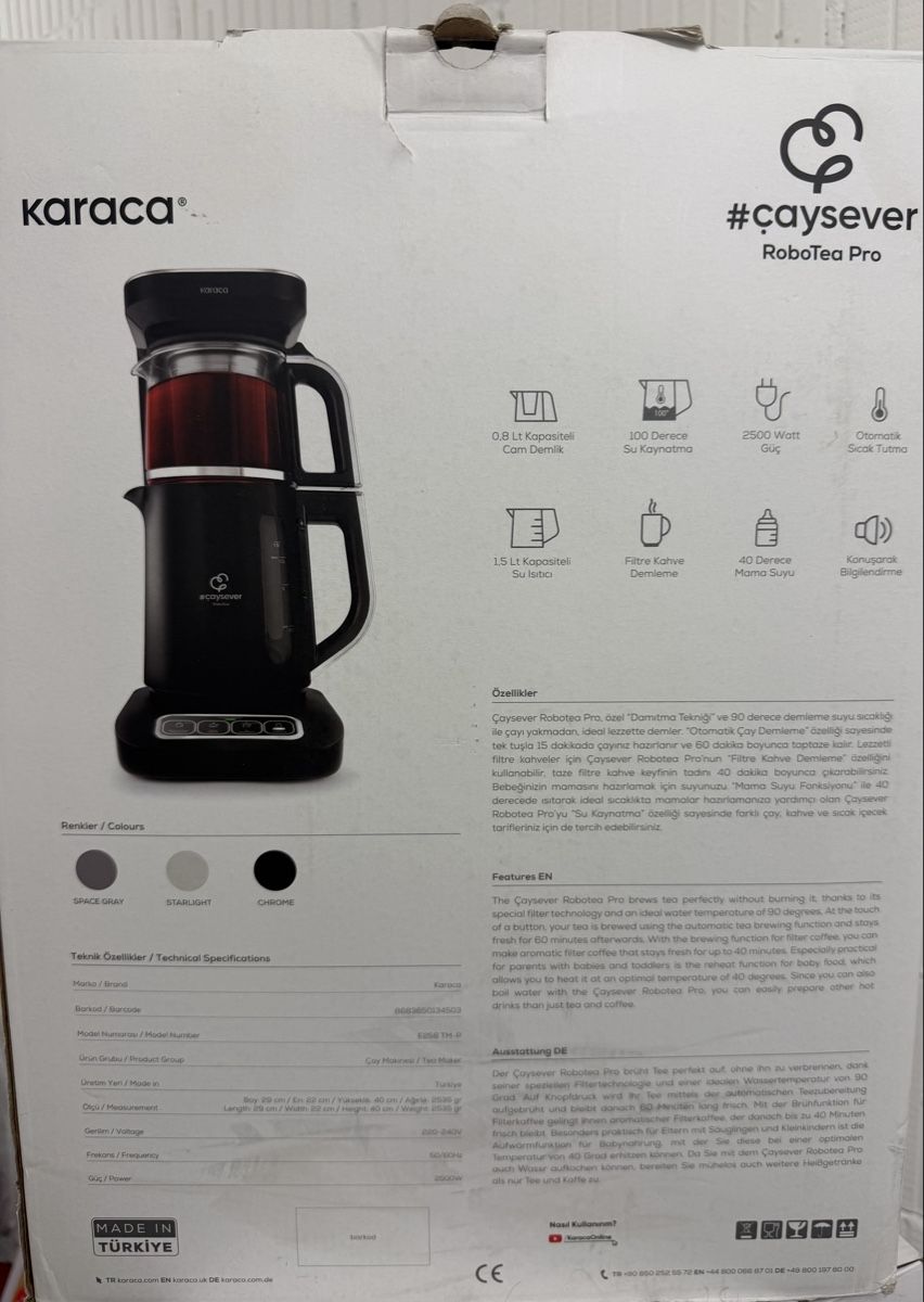 Elettrodomestici da cucina: Karaca RoboTea Pro Teemaschine schwarz gebraucht  – Usato da Matzingen venduto da Selsen 1