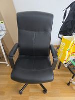 Bürostuhl Lederimitat schwarz gebraucht