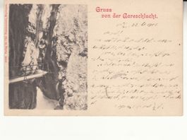 Aareschlucht 1901 mit Stabstempel Winterthur