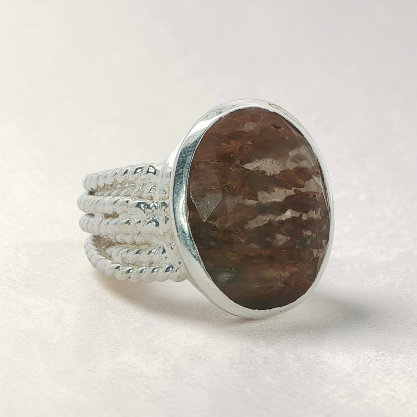 Olga Ribler Anelli: Statement Silber Ring 925 mit Rutilquarz Grösse 58 – Nuovo (secondo la descrizione) da Luzern venduto da Schmuckoutlet 4