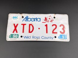 Original Kanada Nummernschild Alberta – 97/98 – Vintage Deko