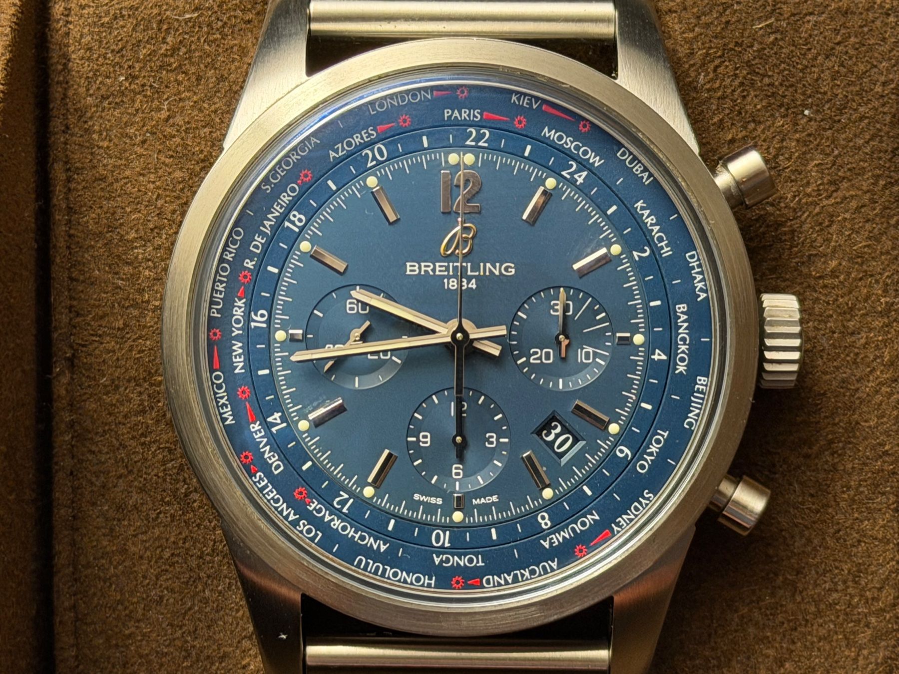 Breitling Orologi: Breitling Transocean Chronograph Unitime 46mm – Usato da Aarau venduto da trader1000 2