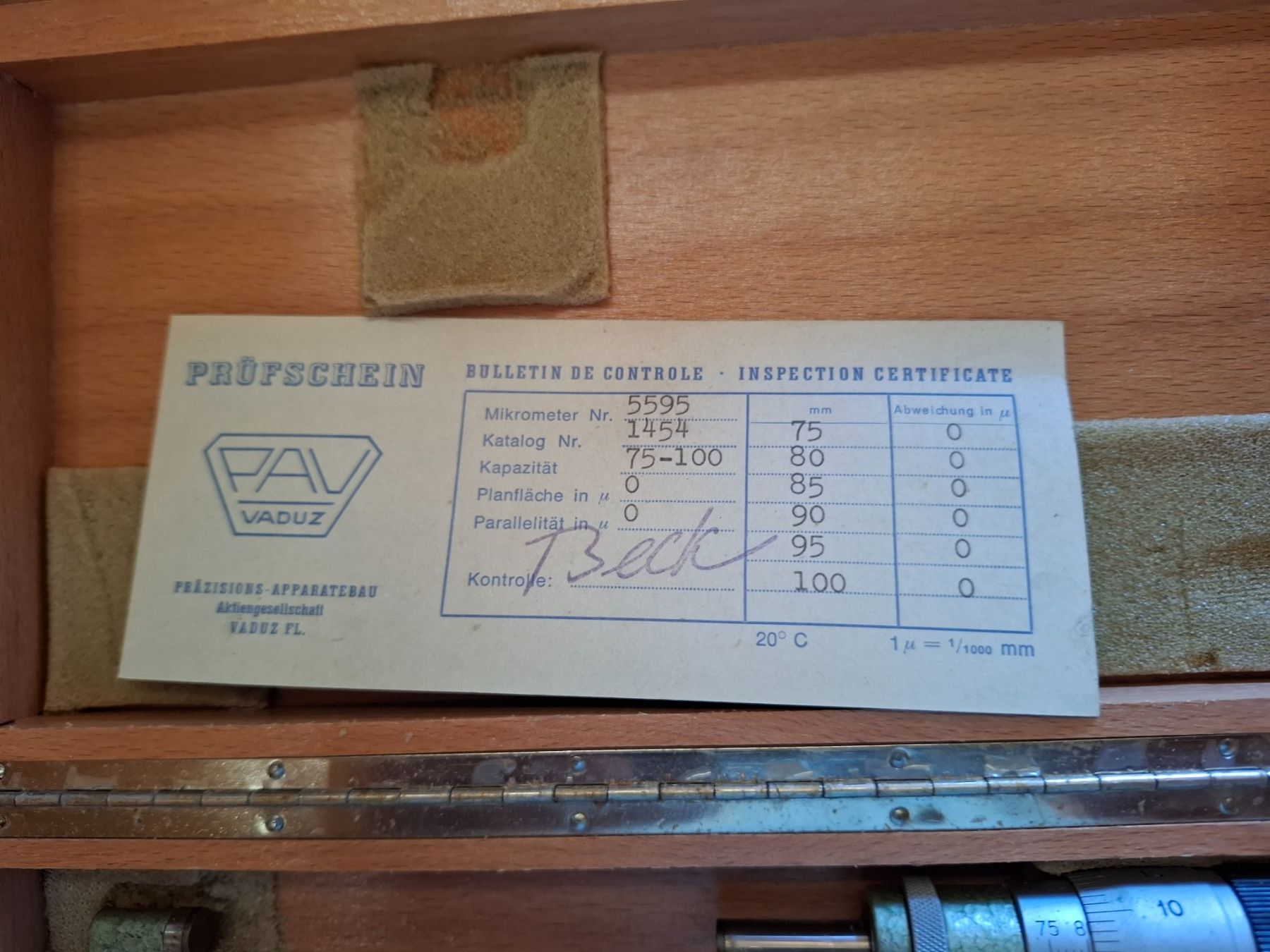 Messen: Mikrometer PAV Vaduz 75-100mm – Gebraucht aus Bowil von Yfazer 2