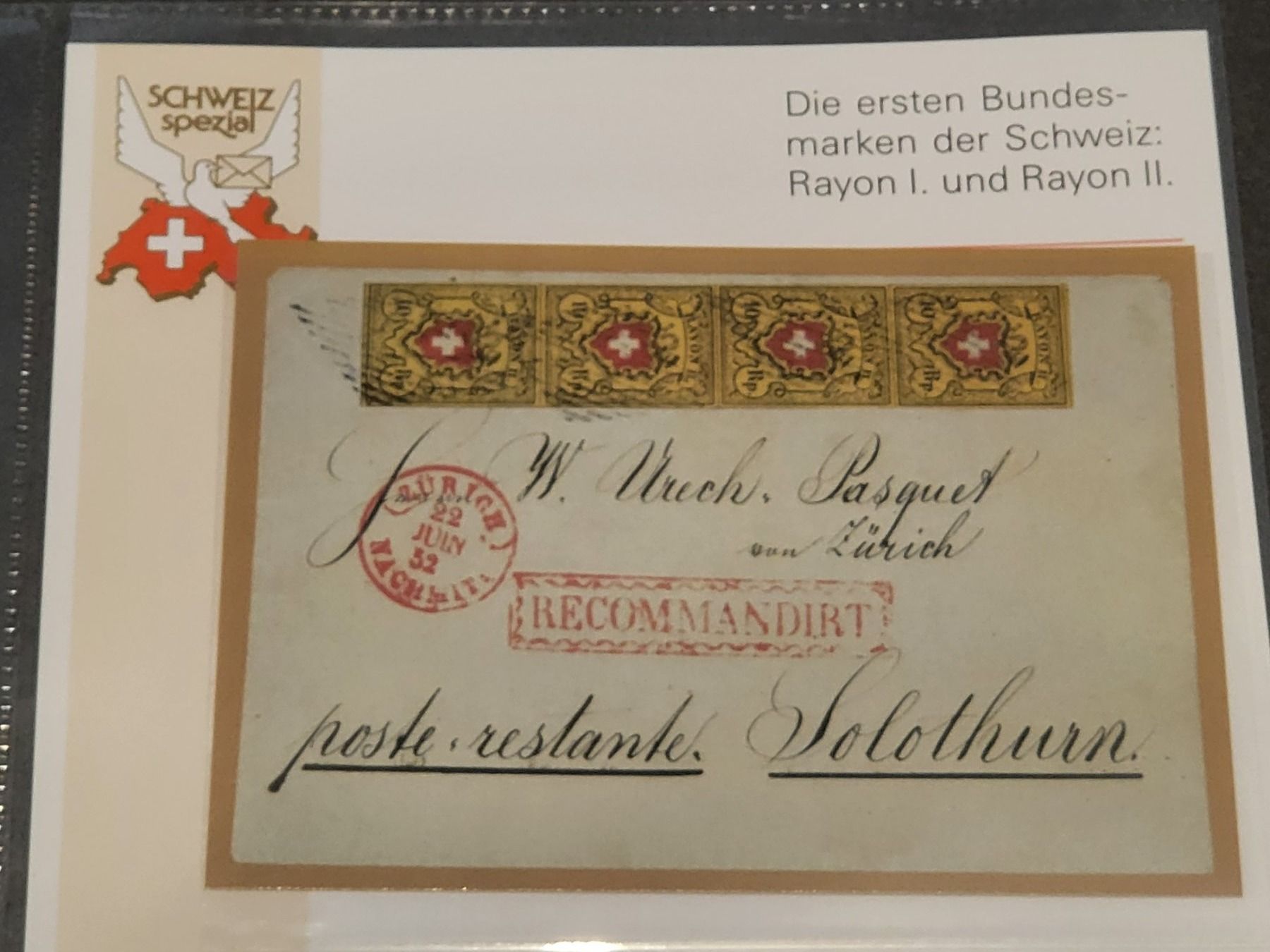 Tutti i francobolli: Briefmarken "Schweiz spezial" - Bundesmarken Rayon – Nuovo (secondo la descrizione) da Weinfelden venduto da michaelino 2