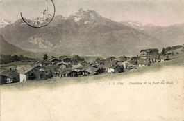 Chesières  VD   et la Dent du Midi      en  1 9 0 8