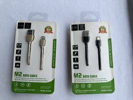 M2 DATA CABLE 2m Lightning Smartphone und Tablet neu