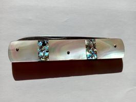 Vintage Sackmesser mit Perlmuttgriff Abalone-Einlagen Makel