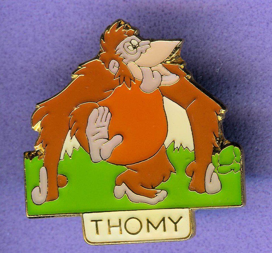 Disney Placchette & Badge: THOMY   Dschungelbuch  King Louis – Usato da Winterthur venduto da Sammleroase